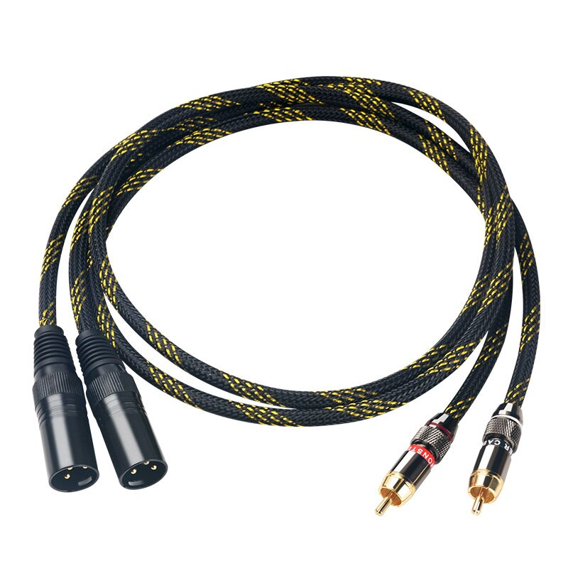 TODN HIFI Stereo RCA-kabel Stereo RCA-kabel Krachtige Premium Hi-Fi Audiokabel RCA naar XLR Interconnect-kabel