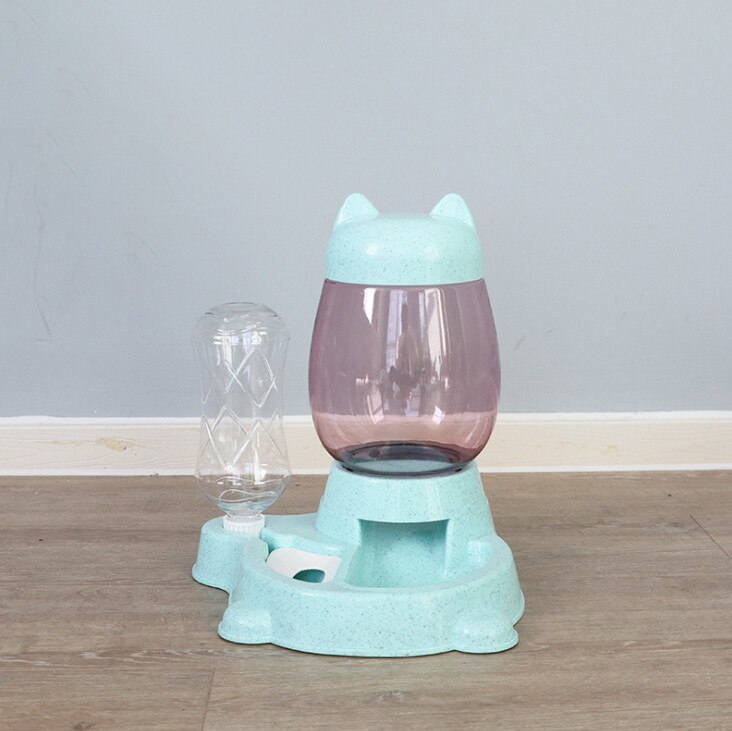 2.2L zwierzę domowe pies Kot podajnik automatyczny miska dla psów woda pitna 528ml butelka kotek miski powolne karmienie pojemnik dostawy: Premium niebieski