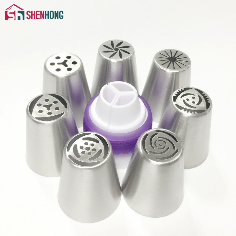 SHENHONG końcówki do szprycy cukierniczej zestaw rosyjskie dysze szpryc do ciasta róża kwiat liść Cupcake ciasto dekorowanie: Style  5