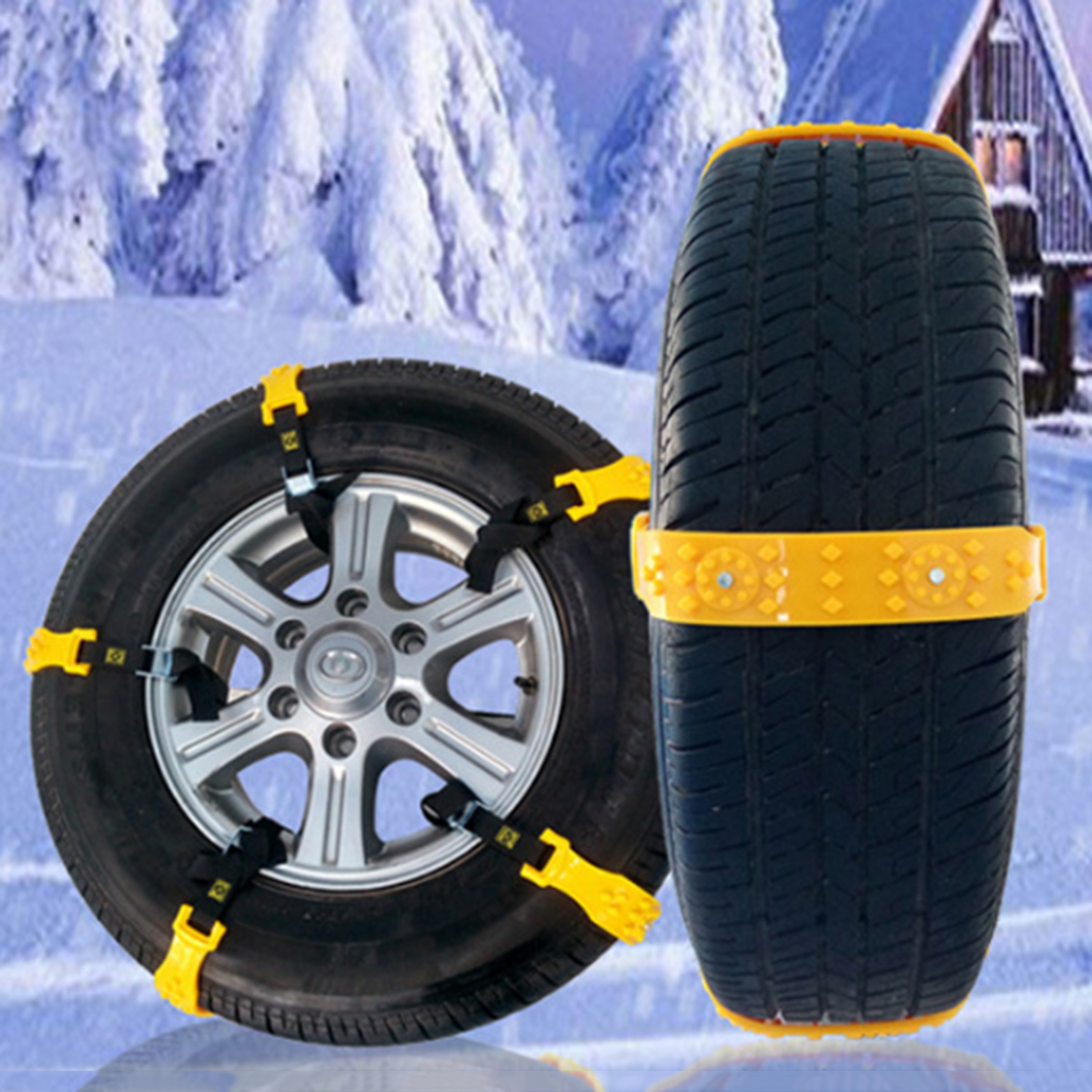 Cadenas de nieve para neumáticos de coche/SUV/camión/ATV, cadenas de emergencia, cadena de seguridad ajustable para nieve, barro de hielo, ancho: 6,5-11,2 pulgadas, 10 Uds.