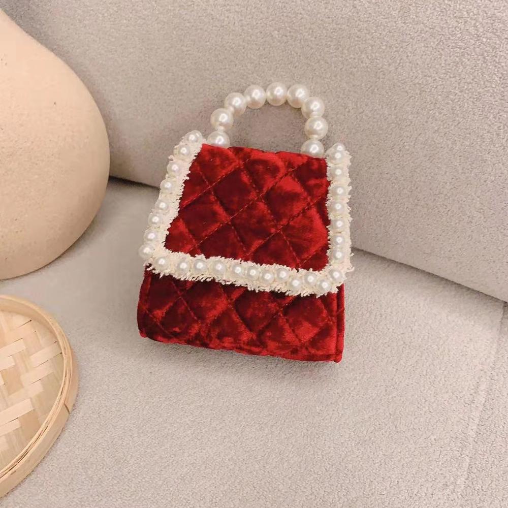 Meisjes Mini Handtas Kinderen Schoudertas Mode Bloem Klinknagel Glitter Metalen Ketting Emmer Kid Flap Bag Shiny Party Baby Portemonnee