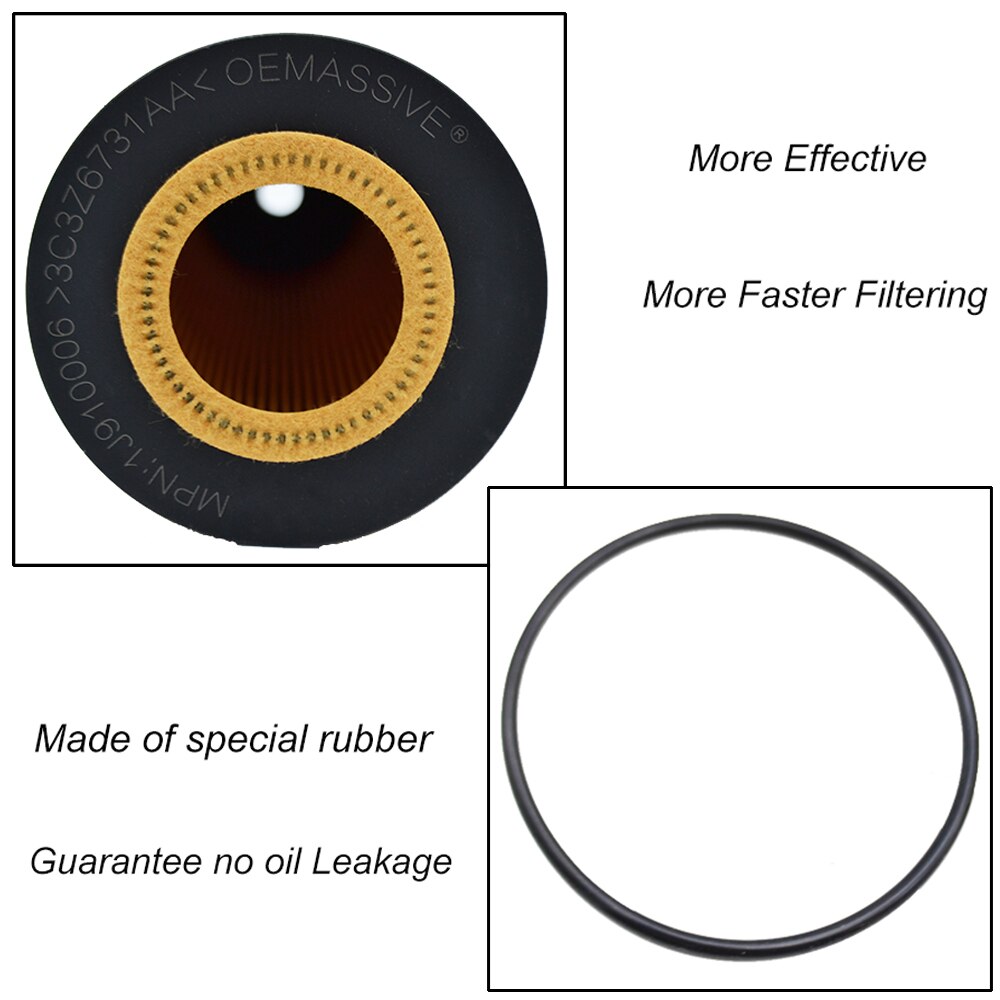 Filtro de aceite 3C3Z6731AA para Ford F-250 F-350 F-550 Super Duty 2003, 2004, 2005, 2006, 2007 6.0L / F-450 6.4L del motor Diesel