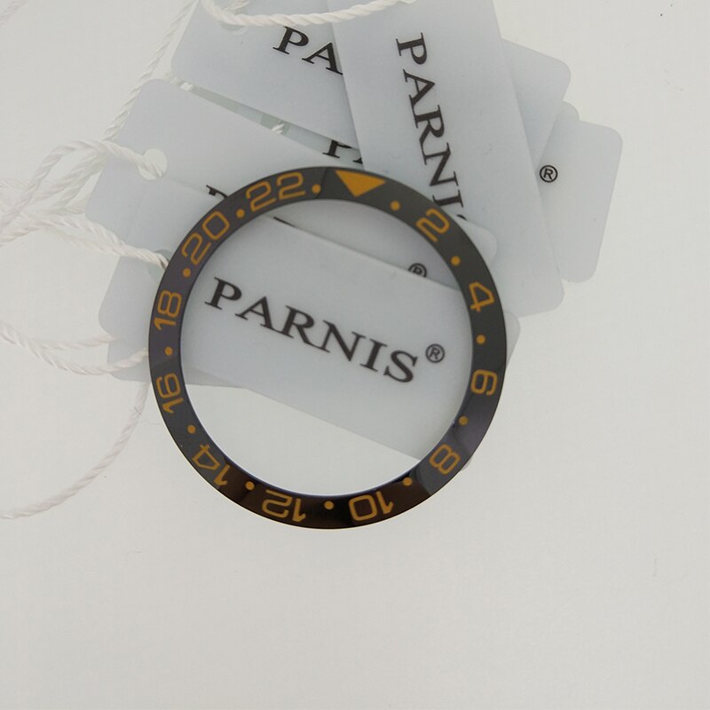 38mm Ceramic Bezel Insert for 40mm GMT Watch Oiginal aluminum Red &amp; Black Bezel Insert for Parnis Automatic Watch PA2105