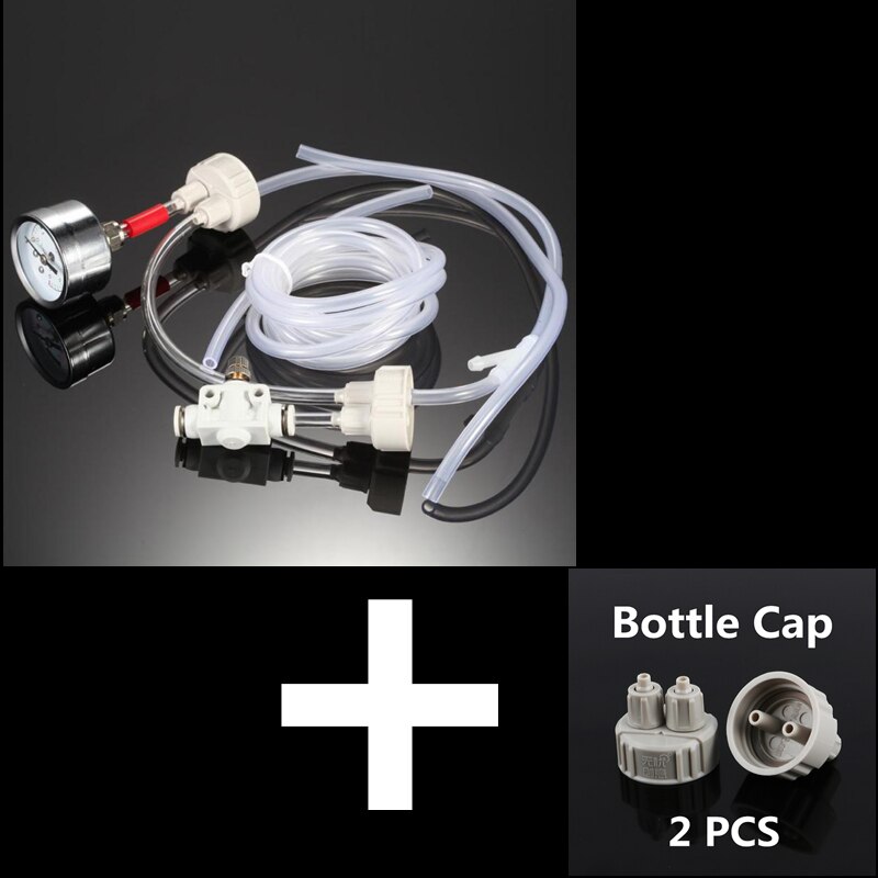 Aquarium DIY Co2 Generator System Bausatz Mit Co2 Regulater Ventil Tabelle Monitor CO2 Aquarium Bausatz Für Aquarium Wasser Pflanze: D201 und 2Stck Kappen