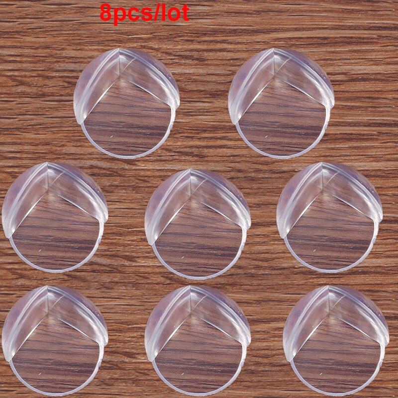8 pcs Baby Safety Table Corner Protector Transparent Anti-Collision Angle Protection Cover Edge Corner Guard Child Security: Round 8pcs