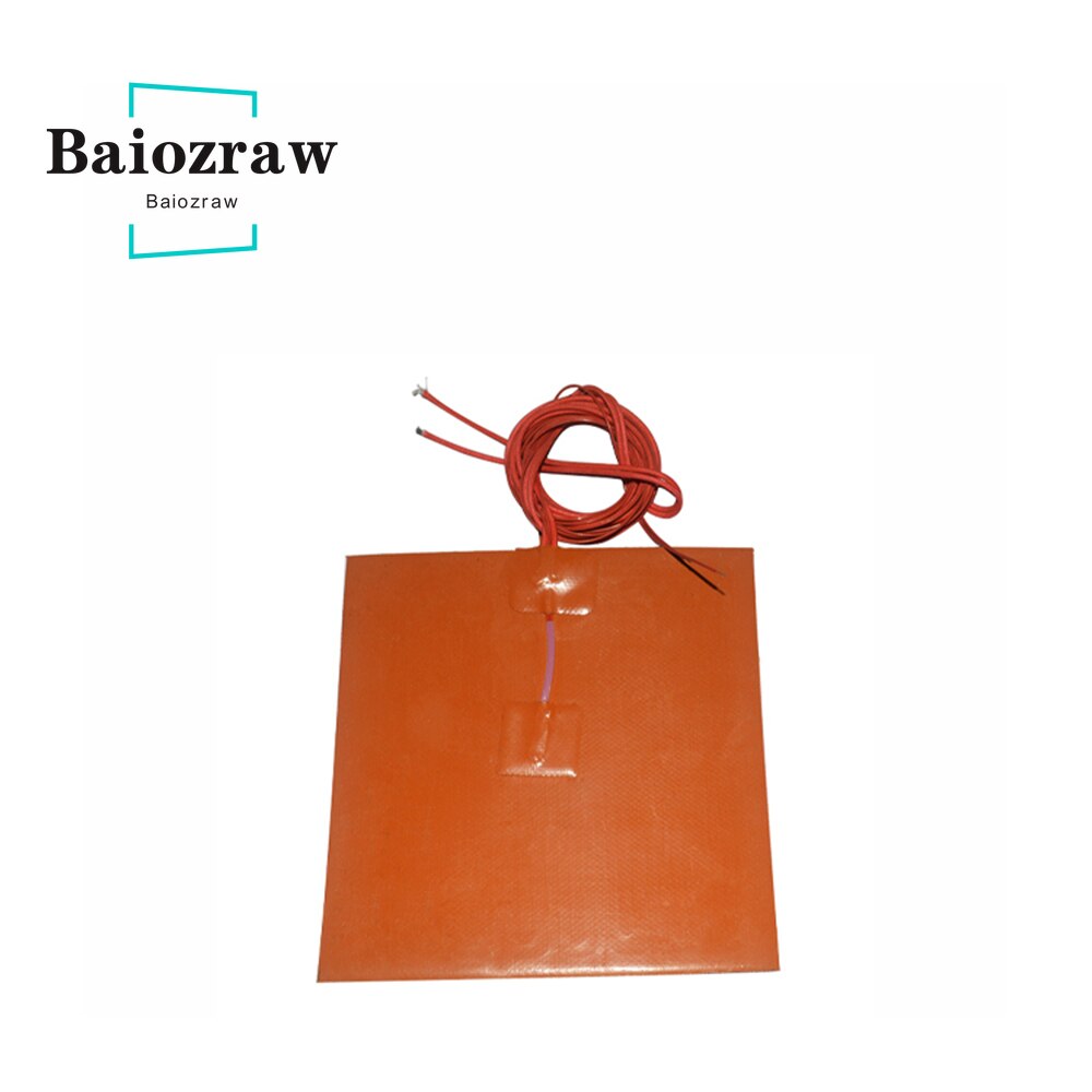 12V 50W 100x100mm Silikon Heizung Pad Heizung für 3d Drucker Wärme Bett 220V 100W