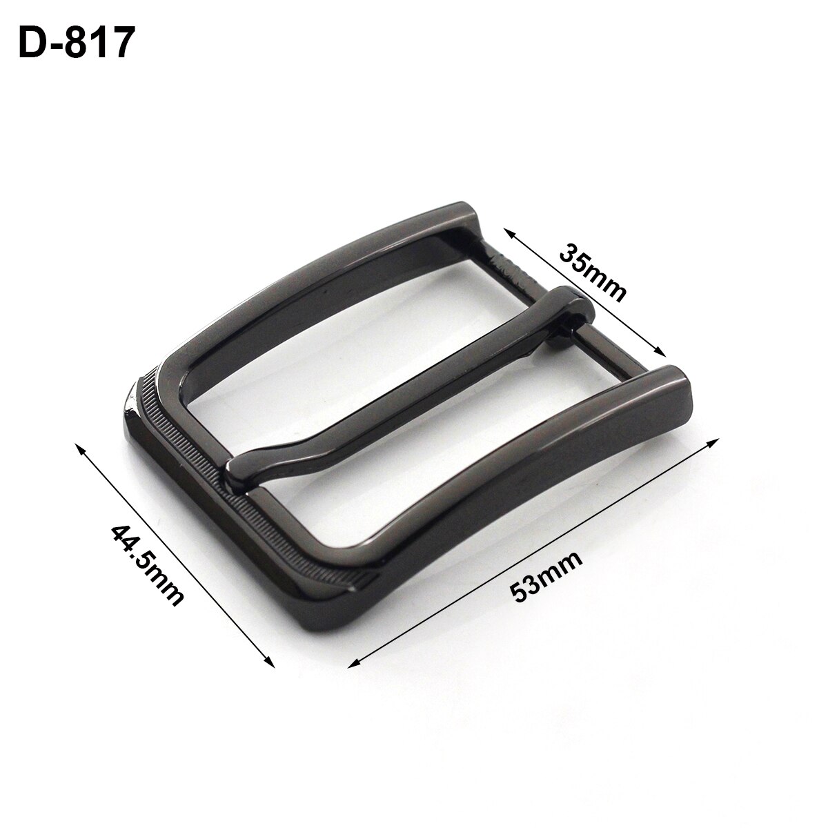 1pcs 35mm Belt Buckle Black For Men Metal Clip Buckle End Bar Heel Bar Single Pin Buckle for Leather Craft Strap DIY