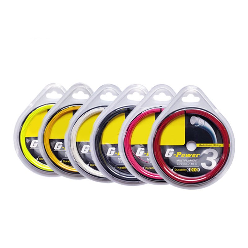 Badminton entraînement raquette ligne de ficelle noir blanc rouge rose Fluorescent jaune ambre jaune Badminton sport accessoires