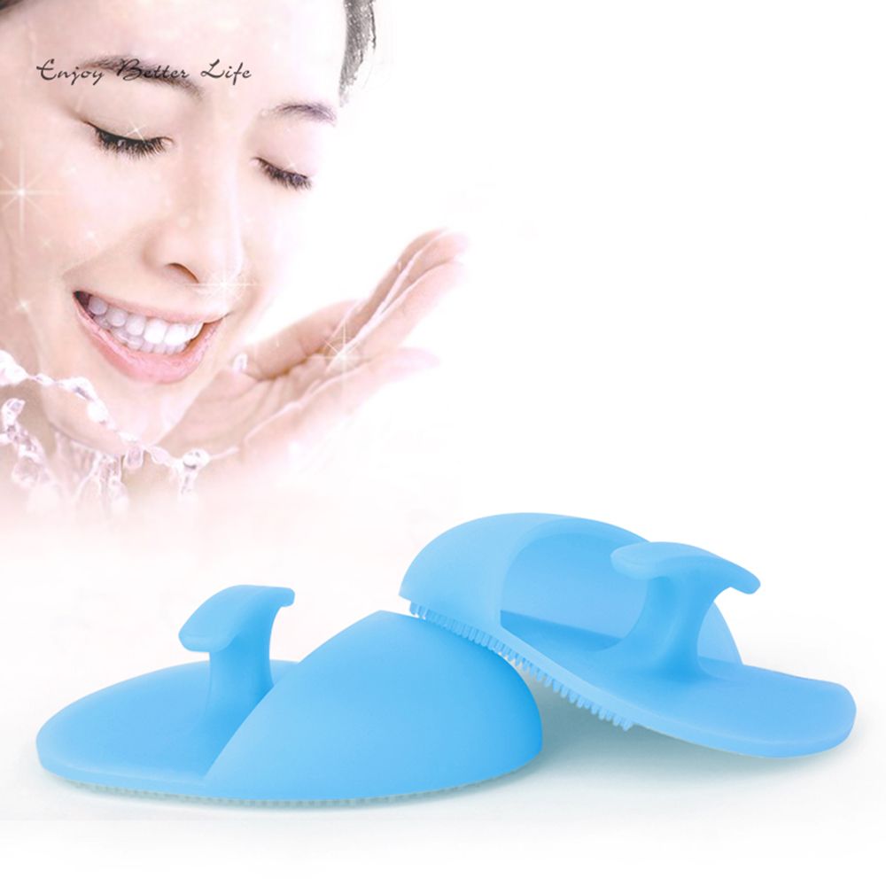 1pc handige siliconen vingerwaspads, borstels voor het gezicht, exfolianten voor het verwijderen van mee-eters, gezichtsreinigingsscrubs, make-uptools