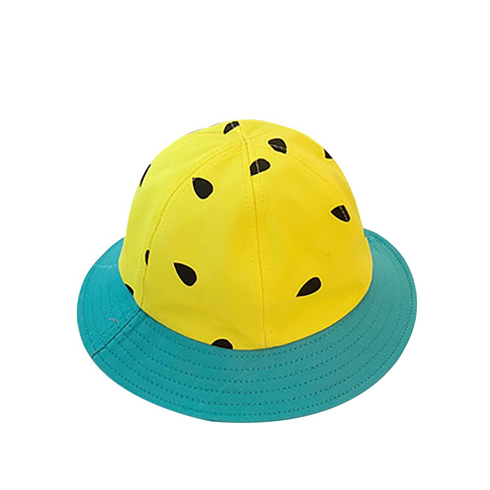 Härligt vattenmelon solskydd sommar förälder-barn fiskare hink hatt