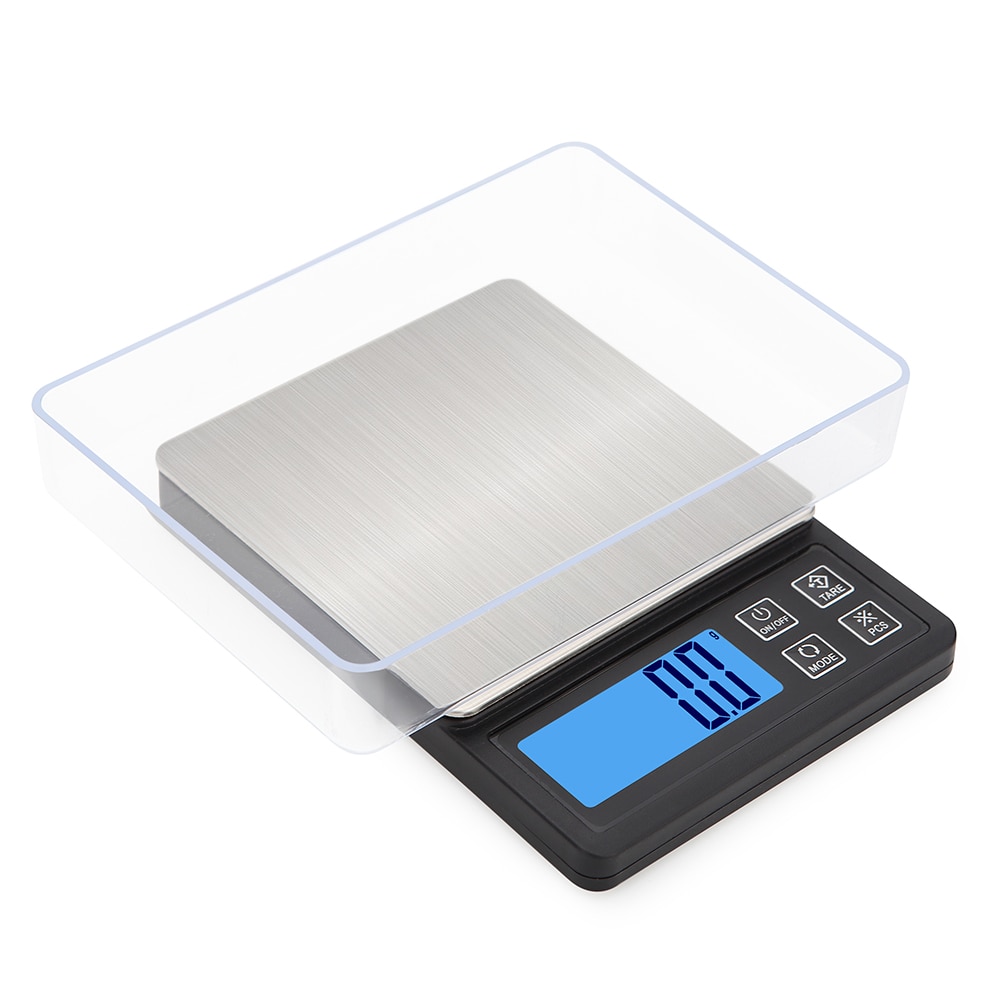 Digital Kitchen Scale Tare High Accuracy Scale for Spices Herbs Tea Leaf Jewelry Kitchen Weight 0.01 gram Food Scale: Black / 2kg 0.1g