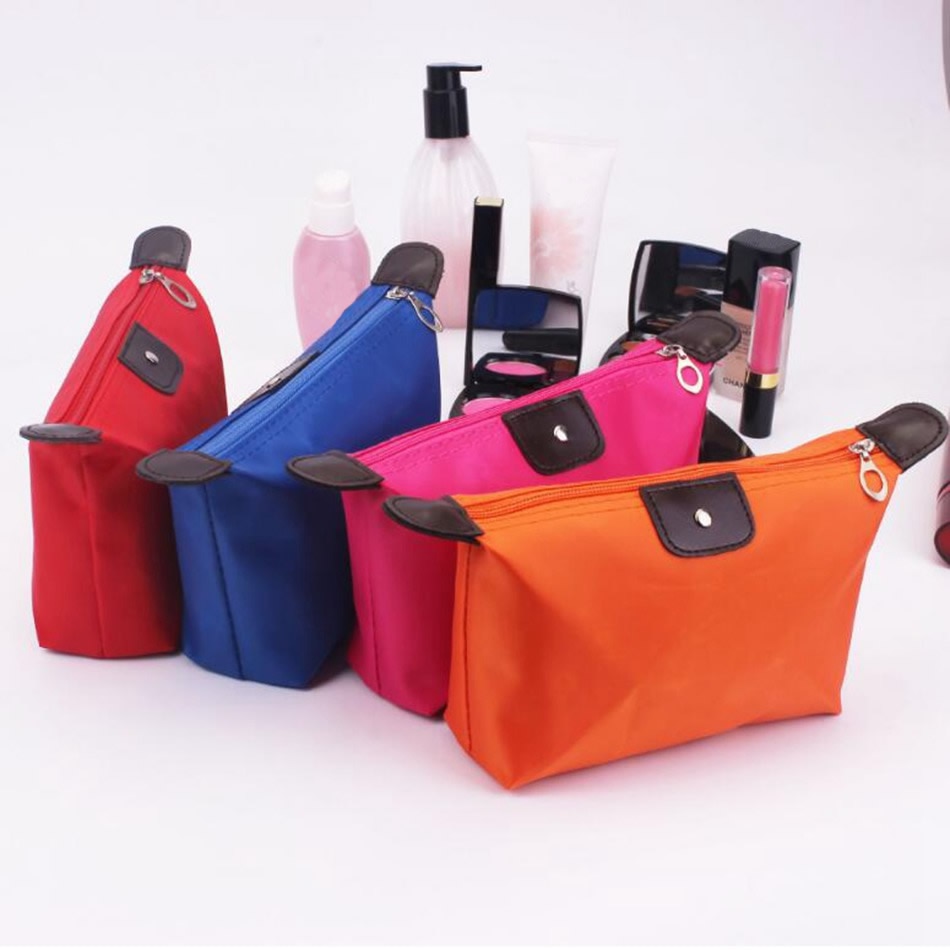 10 Color Dumpling Makeup Bag Solid Color Polyester Cosmetic Bag Around Soft Portable Korean Version Make Up Bag