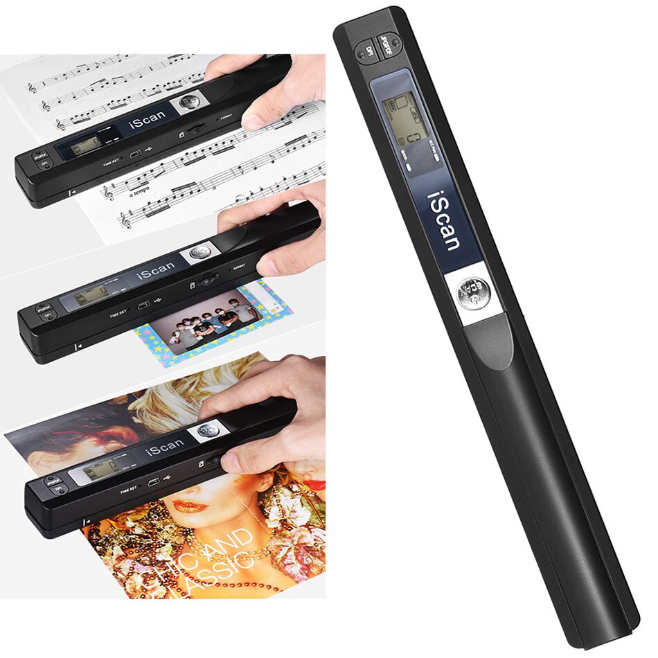 IScan Mini Portable 900DPI USB handheld Document A4 Boek Scanner JPG/PDF-Formaat Document A4 Afbeelding Iscan Scanner met LCD Display