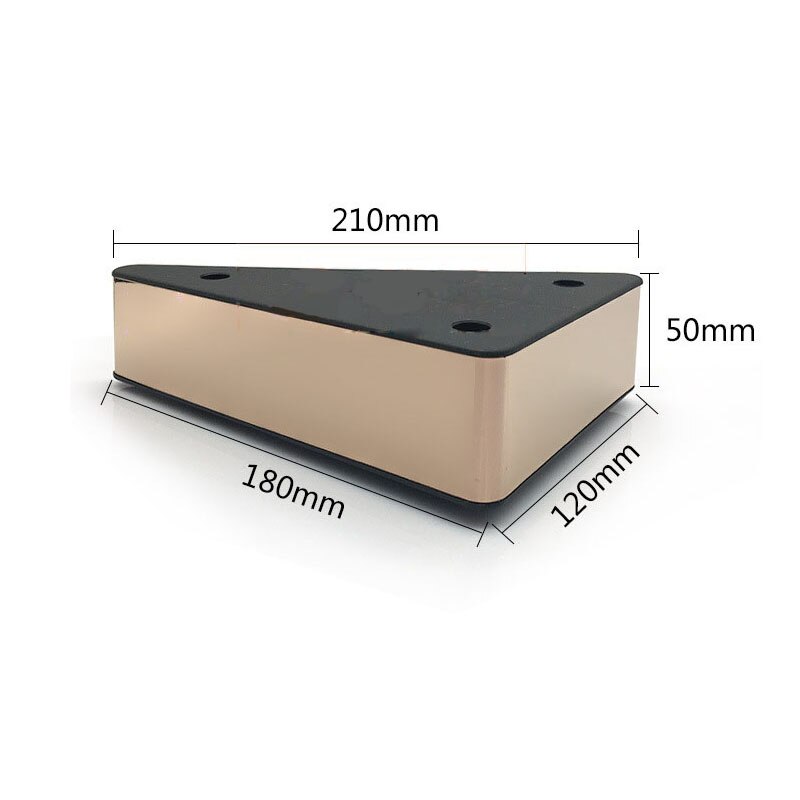 RectangleTriangle Gold schwarz Möbel zubehör Unterstützung Hardware- Beine Kunststoff Für Stuhl TV Schrank Sofa Bett Schränke: 1PC Dreieck