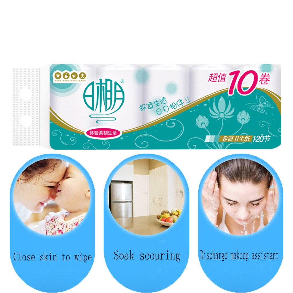 10Pcs Paper Towels Household Napkins Dust-Free Household Meal Paper Toilet Paper toilet paper rolls pack rolling paper D401