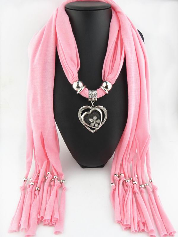 Kvinnor halsdukar halsband smycken hjärta ädelsten halsband hänge halsduk dam tofs halsdukar kvinnliga sjalar foulard femme: 9