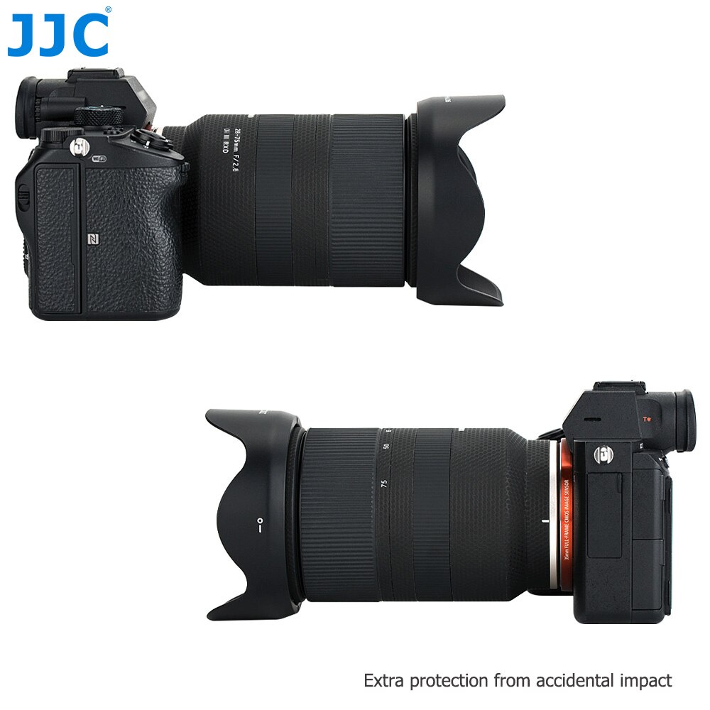 Jjc Camera Bloem Zonnekap Voor Tamron 28-75Mm F/2.8 Di Iii Rxd Lens (Model: a036) Vervangt Tamron HA036 Zonnekap Abs Zwart