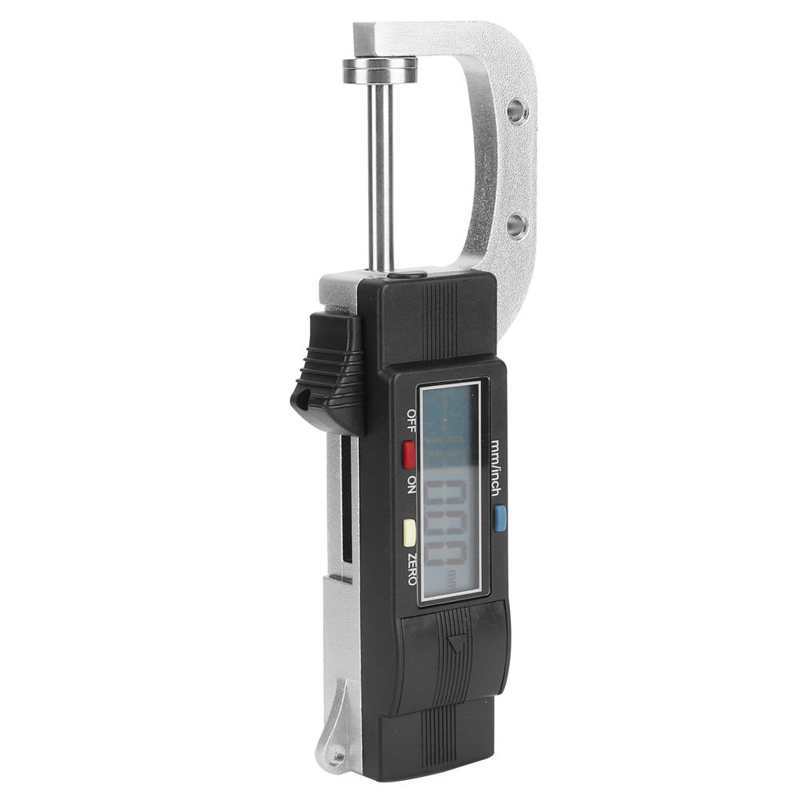 Digital Thickness Gauge Meter Stainless Steel Inch/Metric Measuring Tools 0-25.4mm