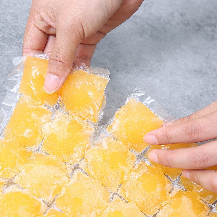 20 st engångs iskubspåse självförslutande plastblockverktyg är superbra quadra bags kockknivspåse