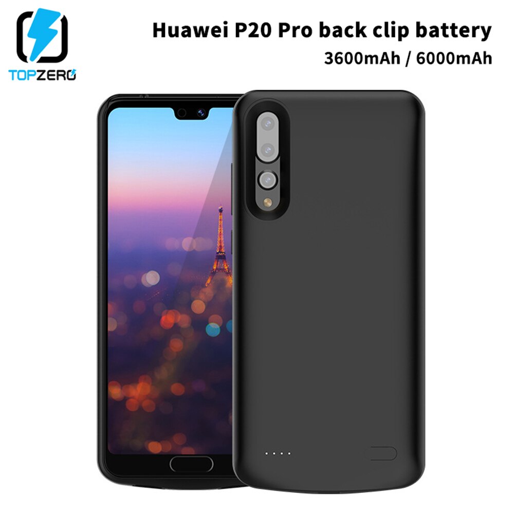 Capa carregadora de bateria para huawei p20 p20 pro, capa externa portátil para huawei p20 pro, capa de carregamento de silicone