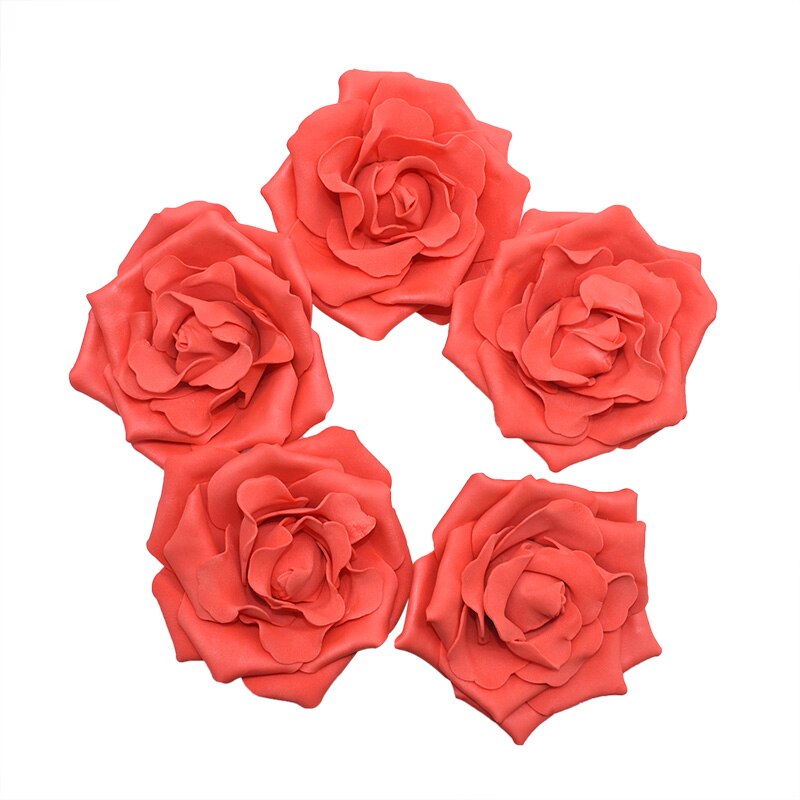 Roses artificielles en mousse 10cm 10 pièces | Têtes de fleurs artificielles pour Bouquet de mariage, couronne décorative pour la maison, décoration en boule bricolage pour mariage: F06