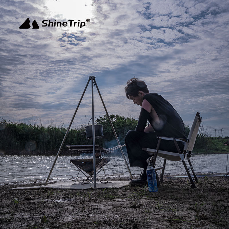 Camping Picnic Cooking Tripod Fire Hanging Pot Outdoor Campfire Cooking Utensils Picnic Cooking Utensils Barbecue Camping Tools