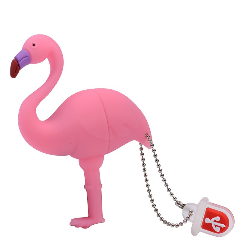 POWERONE Pen drive Flamingo USB Flash Drive 32GB 64GB 16GB 8GB 4GB U Disk Memory Stick Pendrive Waterproof key usb child: 4GB