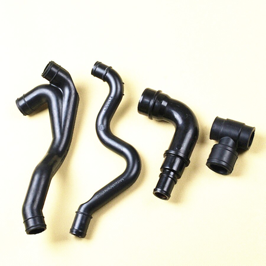 HONGGE 4 Pcs Engine Crankcase Breather Hose For Bora Golf MK4 1.8T 06A 103 221 AH 06A103213AF 06A103213F 06A 103 247