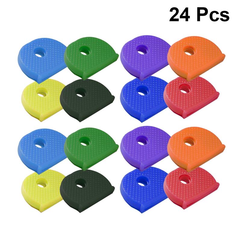 Tapa para llave de Color 24 Uds. Tapas para llaves Surtido de Tapas para identificador de llaves de PVC colores aleatorios surtidos para niños en casa