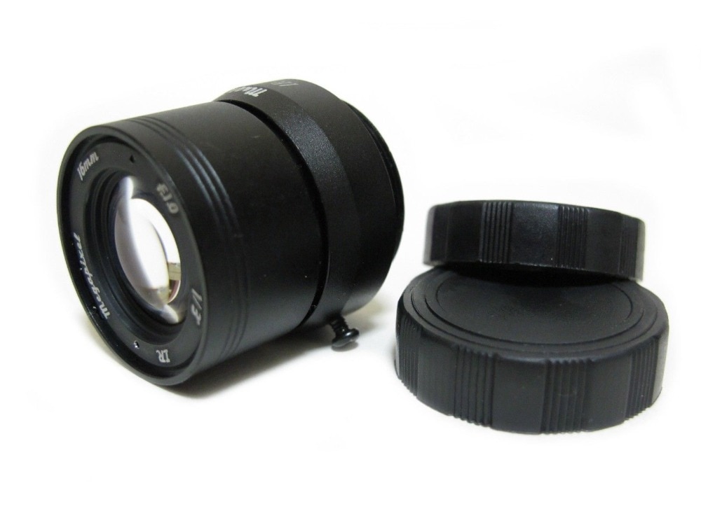 HD 1/3" F1.0 CCTV Fixed Iris IR Infrared 16mm Lens CS Mount Lense For CCD Camera