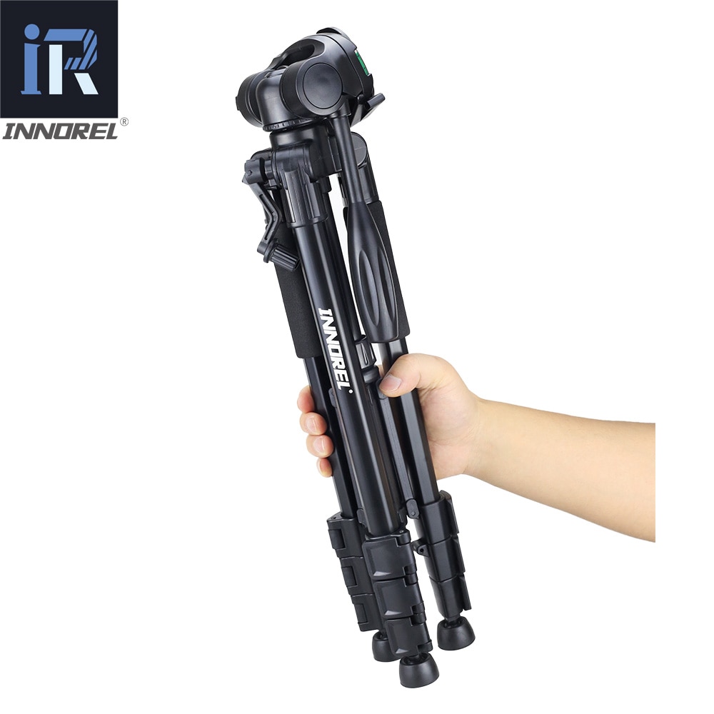 RT10 Portable Camera Stand Tripod Head and QR Plate Integrated Multi-function SLR Camera Tripod for Photography Beginners