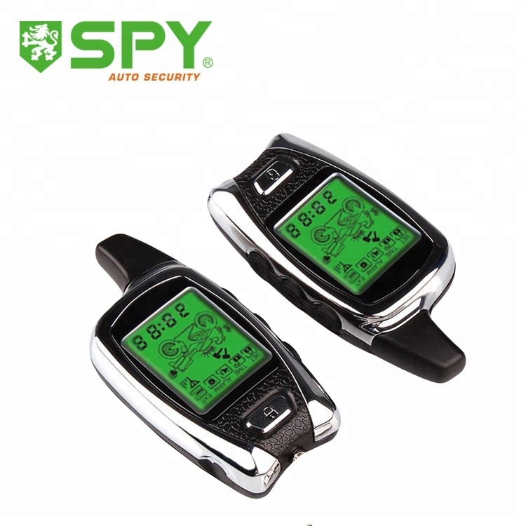 Système d'alarme pour moto SPY, 2 voies, avec démarrage de moteur à distance, capteur à micro-ondes, écran LCD coloré, SPY