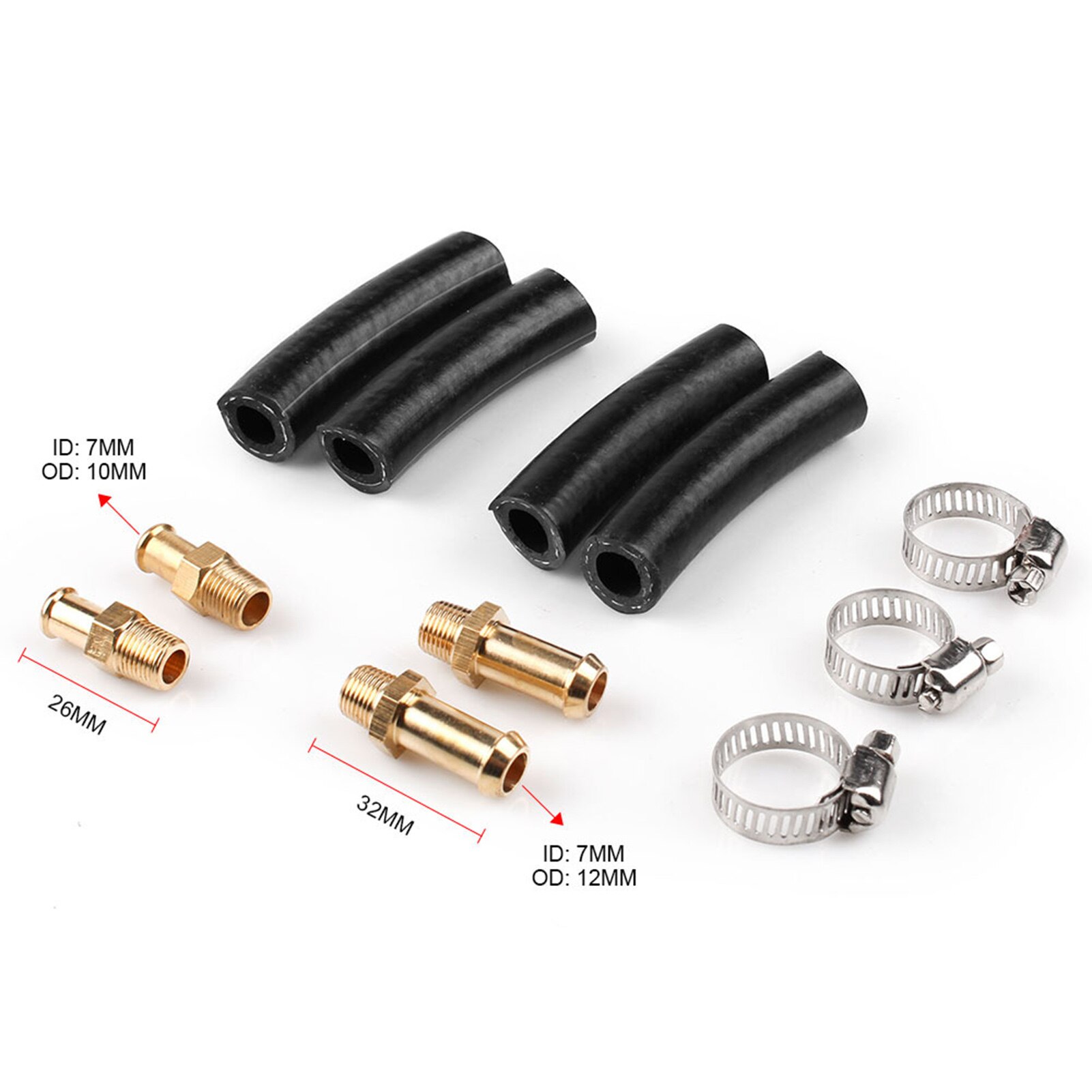 Chrome poli 1-5PSI régulateur de pression de carburant simple double voiture modifié carburateur tuyau manuel réglable chrome poli approvisionnement