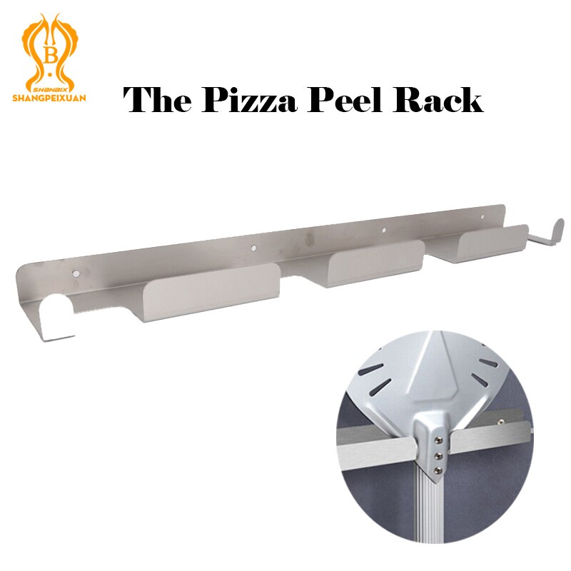 ShangPeiXuan-estante de pared de acero inoxidable cepillado, percha de pelar Pizza de alta resistencia, gancho montado en la pared