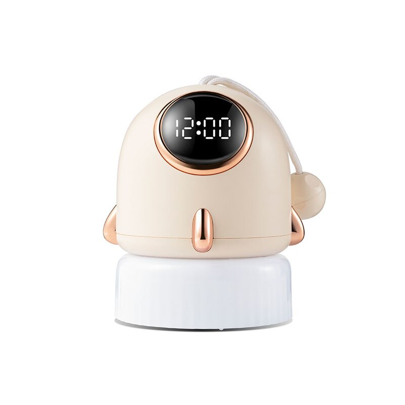 Cute Desk Clock for Children with Romantic Projection and Night Lights for kids Room Hand Clock Kitchen Countdown Timer: beige