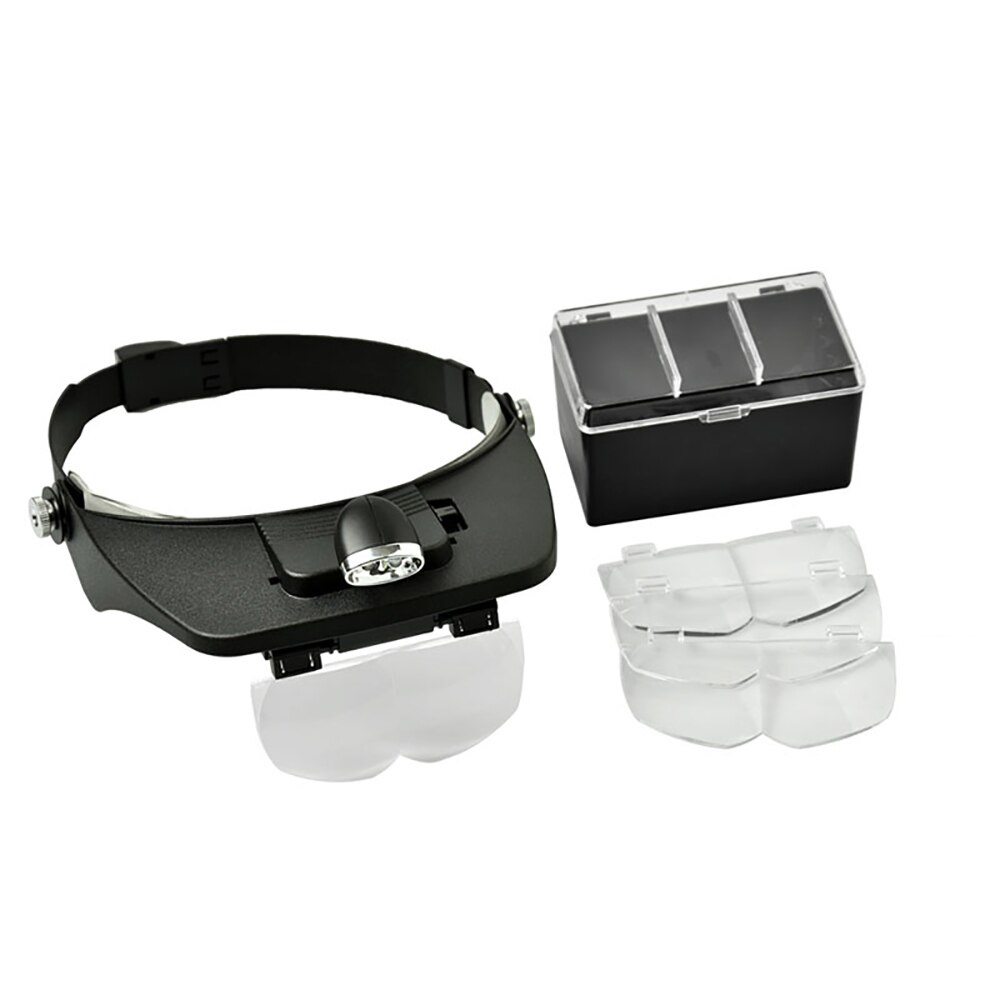 1SET Magnifying Glass For Beekeeping Equipment Head-mounted Multiple Magnification Mirror Height LED Light Magnified Lens Wear: Default Title