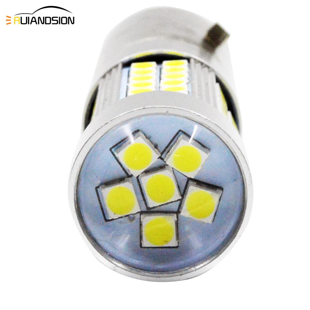 Bombilla LED para faro delantero de motocicleta BA20D H6, 66, 3030 SMD, 6V, 12v, luz blanca Hi/Lo, para ciclomotor, Scooter, ATV