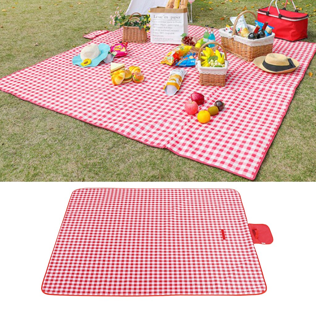 Outdoor & Picknickkleed Camping Mat Extra Grote Zand Proof Waterdichte Draagbare Vouwen Strand Mat Voor Camping Wandelen Festivals: Red Plaid