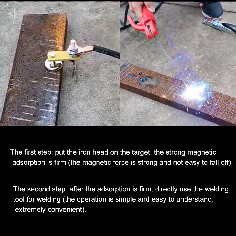 Double Magnetic Welding Clamp Coppers Small Magnetic Welding Magnet Ground Clamp Holder Welding Tools