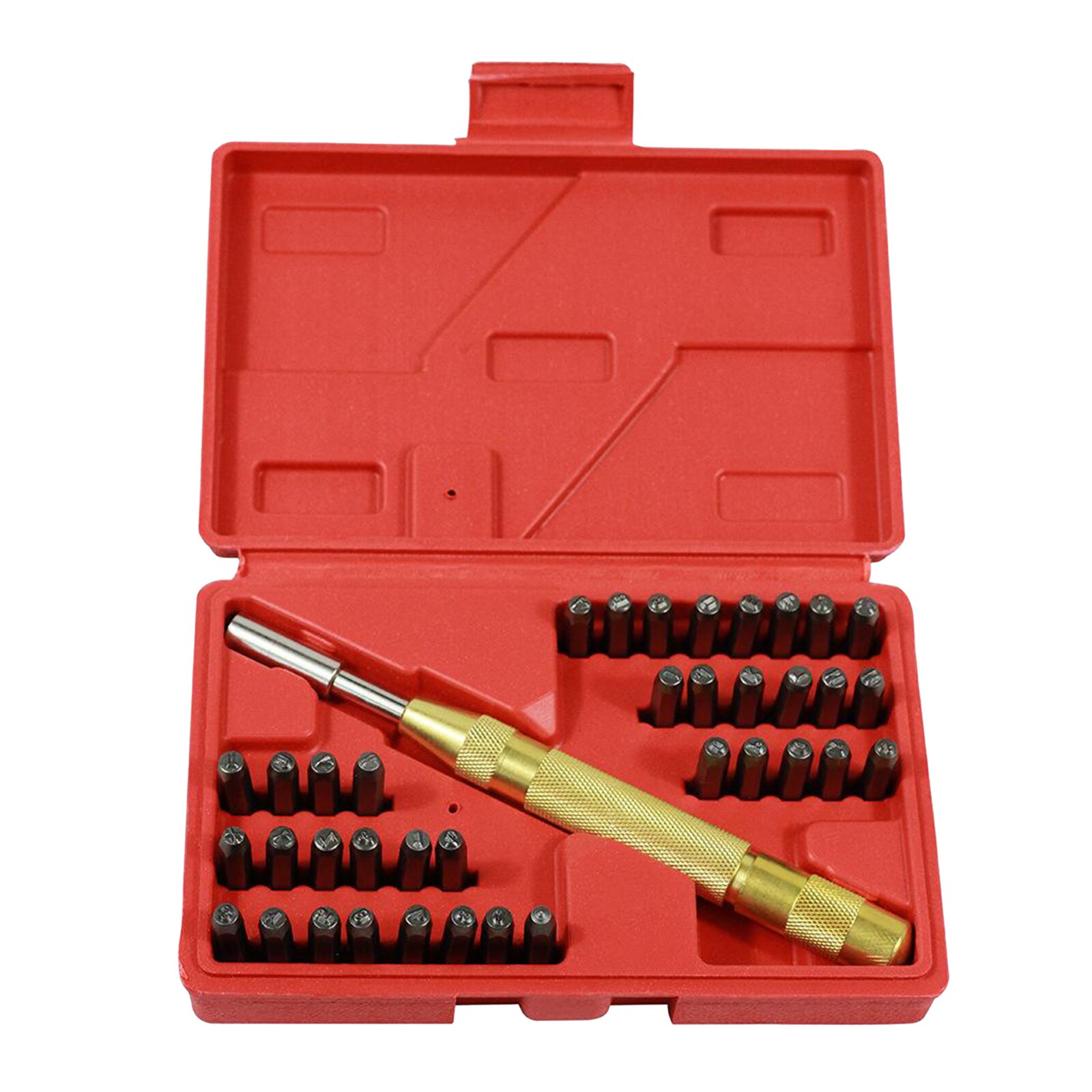 38pcs/set Letter and Number Stamp Set Multi-functional for Plastics Leather Mark Tool Set