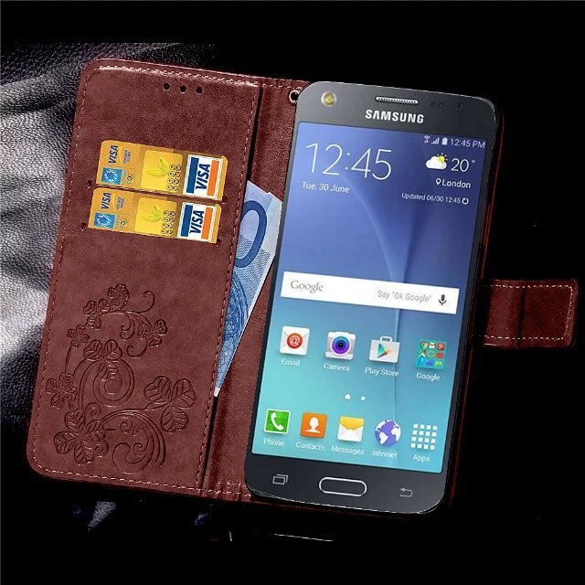 Für Samsung Galaxy J7 Neo Nxt J 7 Core SM-J701F/DS SM-J701MT Fall Luxus Flip Brieftasche Retro Leder PU abdeckung Silikon Capa Funda