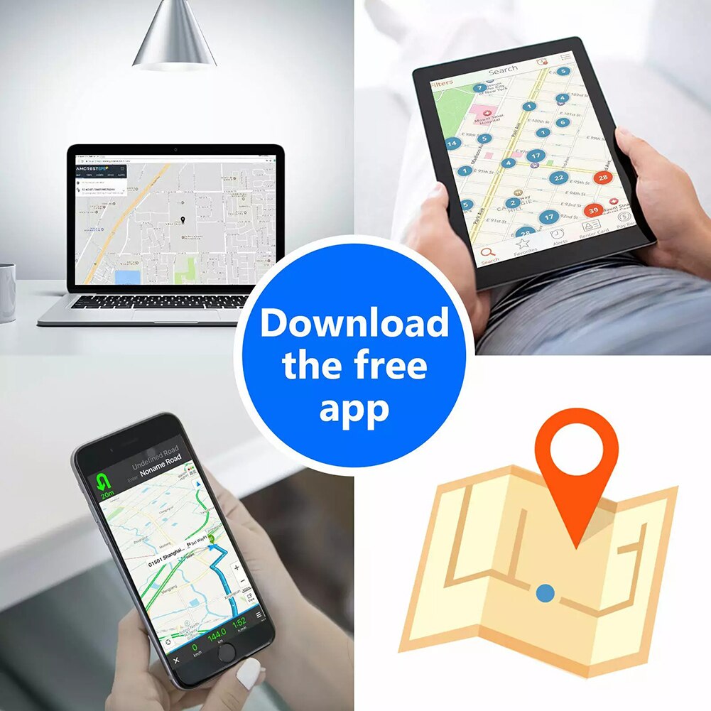 For Android And IOS Car Tracker Li-ion Battery Mini GPS Use SIM Card Black