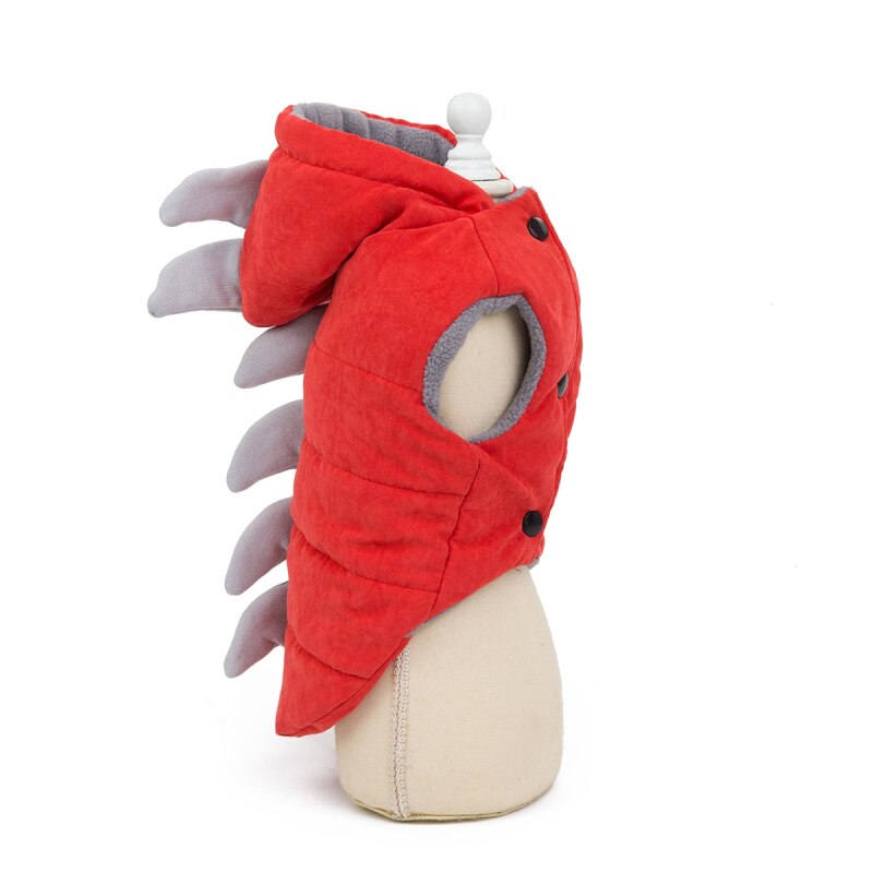 Pet Winter Coat Funny Dog Clothes Jumpsuit Yorkie Clothing Yorkshire Poodle Pomeranian Schnauzer Costume Puppy Outfit Dog Jacket: Red / L