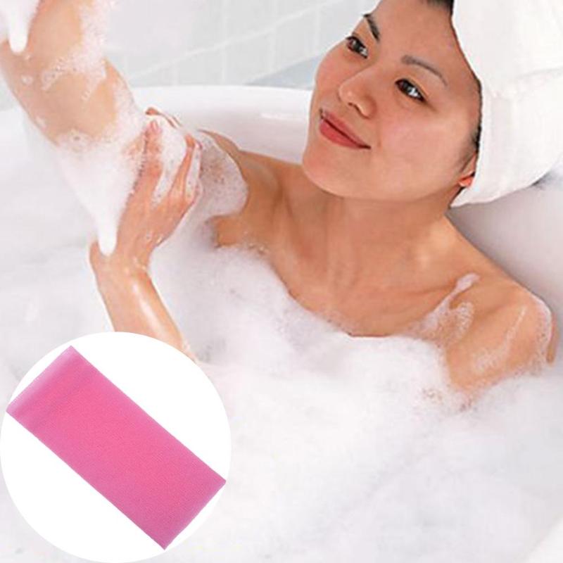 Ducha de baño de malla de nailon, limpieza corporal, toalla exfoliante, estropajos, paños, estropajos, herramienta de limpieza para el lavado de cara y cuerpo, productos