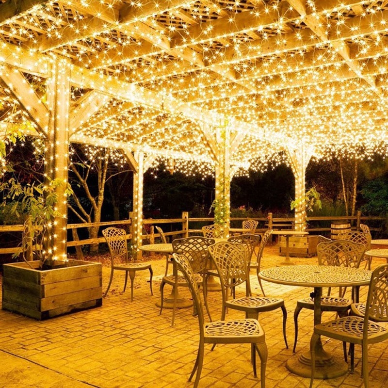 3.5x0.5/0.7m LED Icicle Curtain Light LED STRING Fairy Christmas Lights Garland For Home Party Garden Wedding Decoration