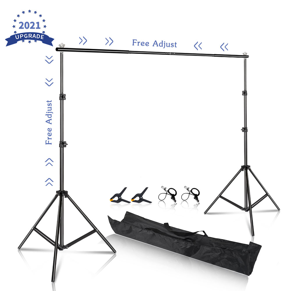 Kit de soporte de fondo de fotografía, sistema de soporte de fondos con soporte ajustable para estudio fotográfico, marco de pantalla de croma verde: Azul cielo / 150*200