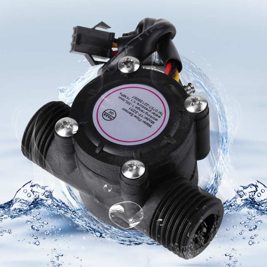 High Accuracy DN15 G1/2 Water Flow Sensor Hall Effect Flowmeter 1-30L/min
