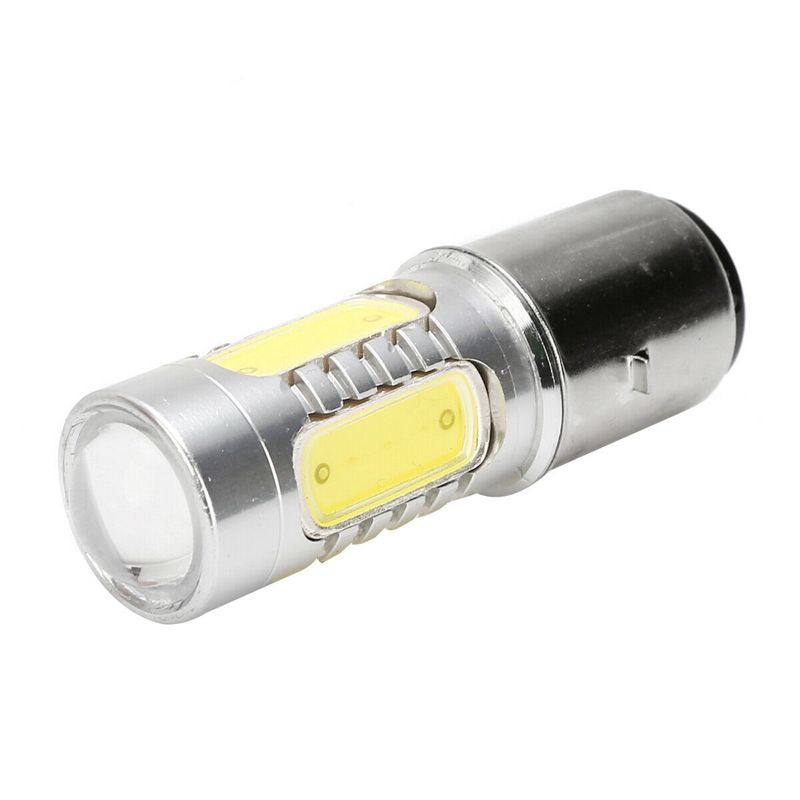 Motorfiets Koplamp 12V H6 Ba20d 4 Cob Led Wit Lamp Geschikt Voor Bromfiets Atv Koplamp