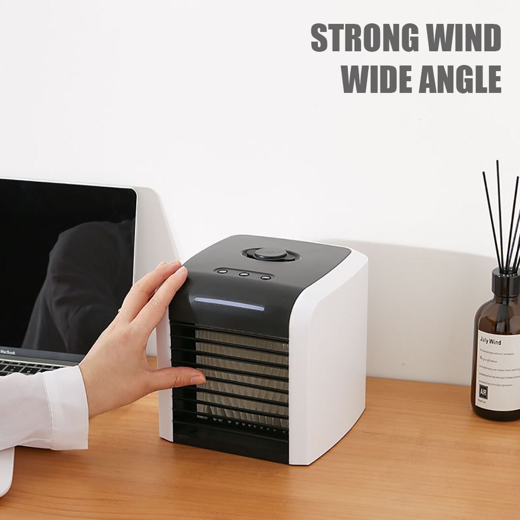 Mini USB Portable Air Cooler Fan Air Conditioner USB Mini Portable Air Conditioner Humidifier Air Cooler Upgraded Mute