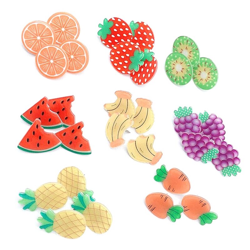 30 pièces Patch punaise Mini fruits résine punaise bureau punaise couleur punaise carte Photo punaise